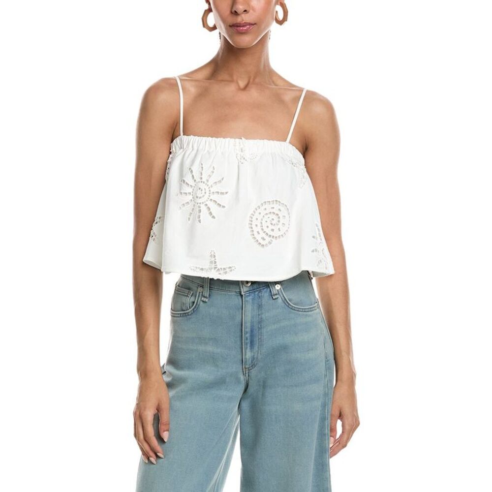 Reveriee Womens  Sleeveless Top, White